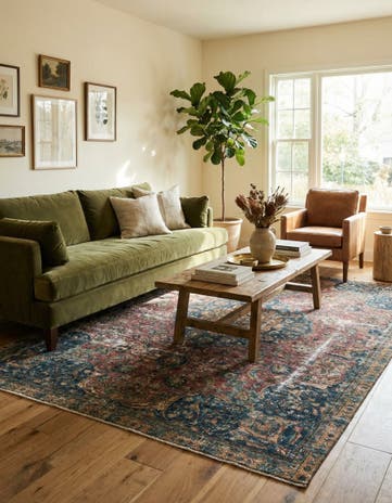 7' 3 x 10' 10 Hand Knotted Ultra Vintage Persian Wool Rug
