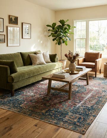 7' 3 x 10' 10 Hand Knotted Ultra Vintage Persian Wool Rug