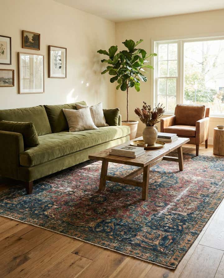 7' 3 x 10' 10 Hand Knotted Ultra Vintage Persian Wool Rug