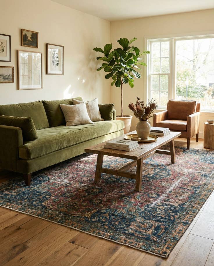 Detail image of 7' 3 x 10' 10 Hand Knotted Ultra Vintage Persian Wool Rug