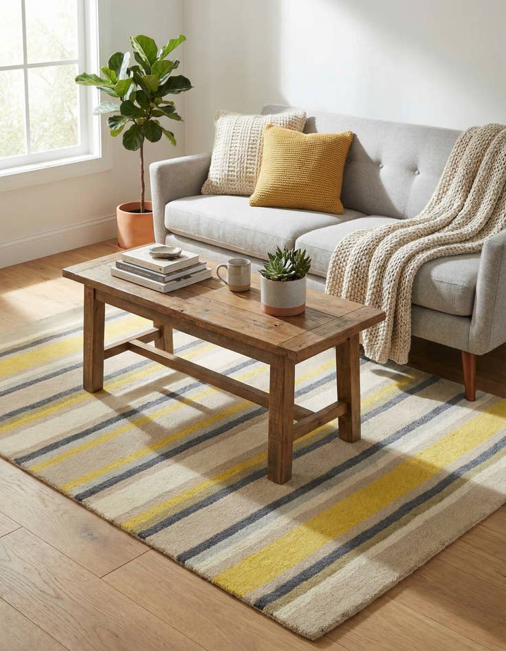 Detail image of 4' x 5' 7 Luna Wool Rug