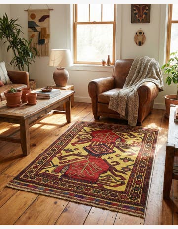 2' 10 x 4' 6 Hand Knotted Sumak Wool Rug