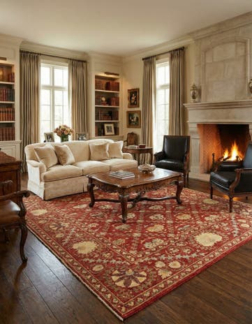 6' 7 x 8' 4 Hand Knotted Ariana Ziegler Oriental Rug