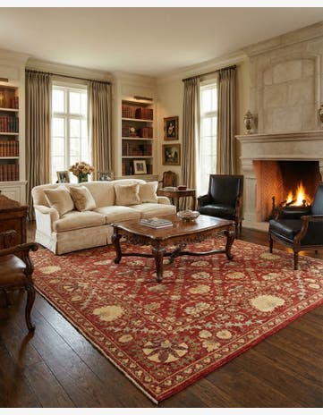 6' 7 x 8' 4 Hand Knotted Ariana Ziegler Oriental Rug