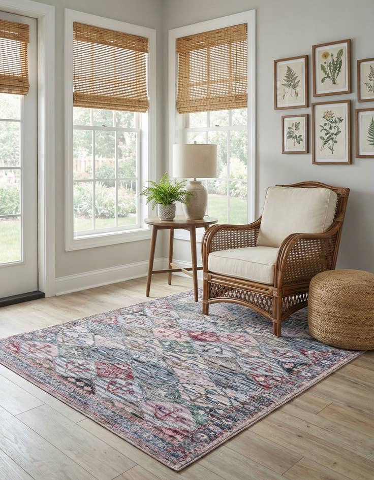 Detail image of 5' 3 x 8'  Washable Mangata Rug