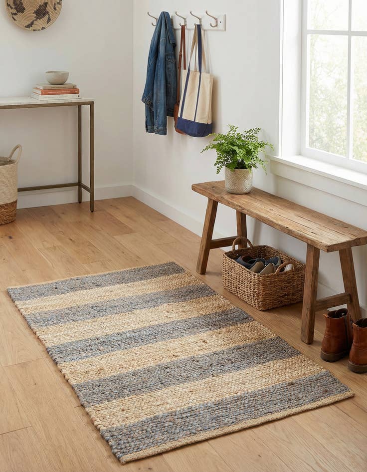 Detail image of 2' 2 x 3' 1  Hand Braided Jute Rug