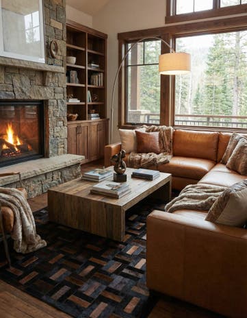 5' 3 x 8' 1 Cowhide - Patchwork Rug