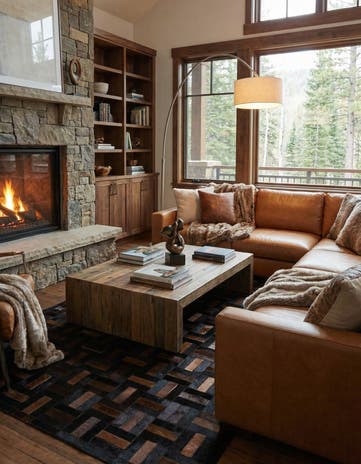 5' 3 x 8' 1 Cowhide - Patchwork Rug