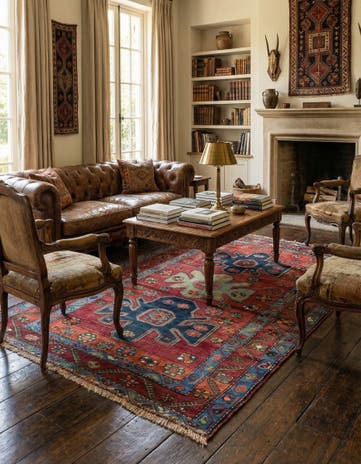 4' 11 x 7' 5 Shirvan Wool Rug