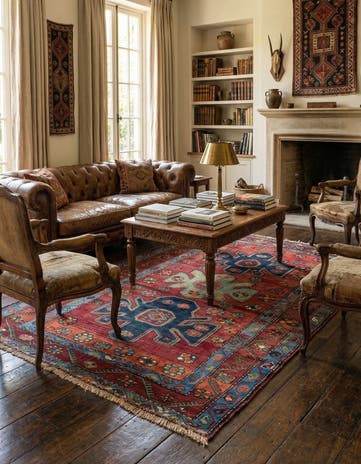 4' 11 x 7' 5 Shirvan Wool Rug