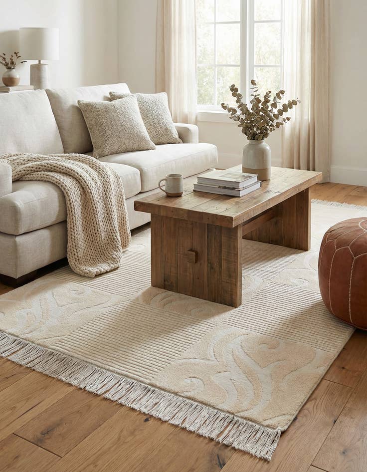 Detail image of 2' 8 x 4' 11  Hand Knotted Darya Wool Rug