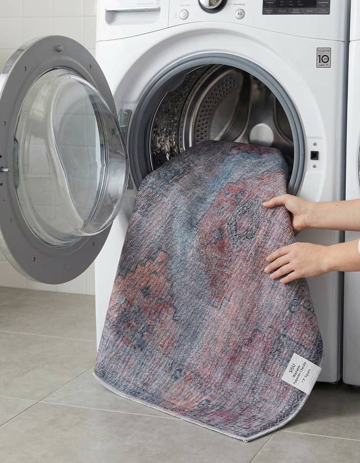 Detail image of  7' 3 x 7' 3  Washable Sisu Square Rug