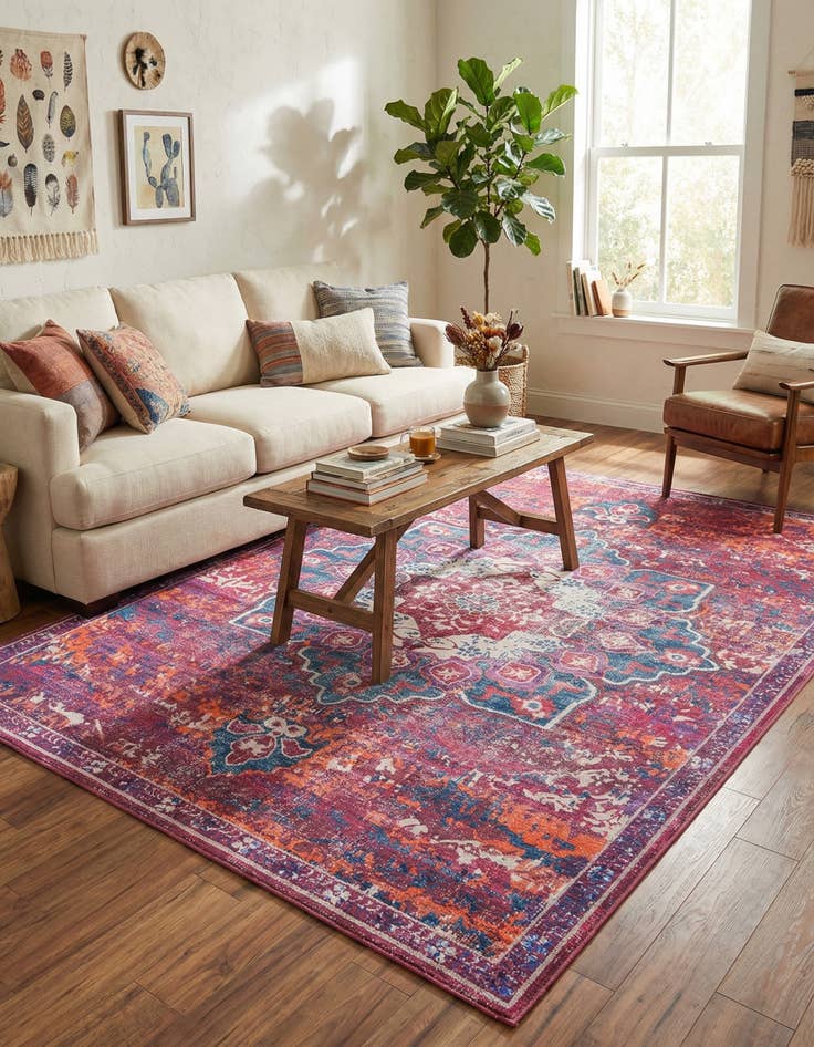 Detail image of  10' 6 x 14'  Washable Francesca Rug