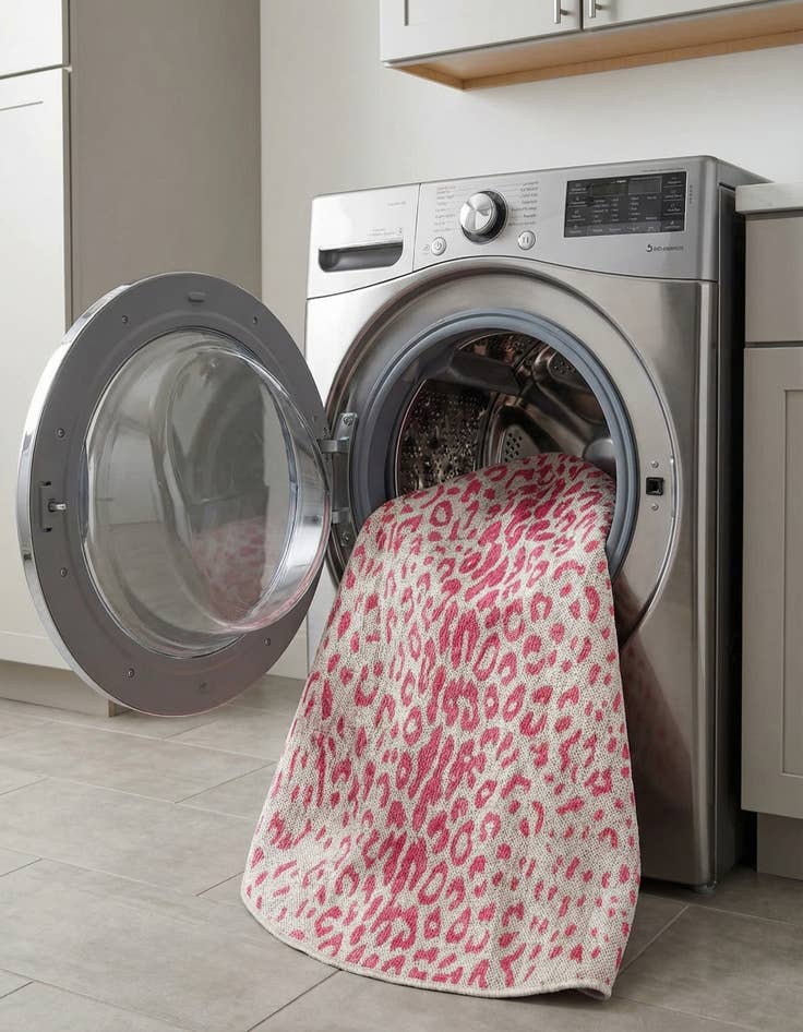 Detail image of 4' x 4'  Washable Safari Indoor / Outdoor Round Rug