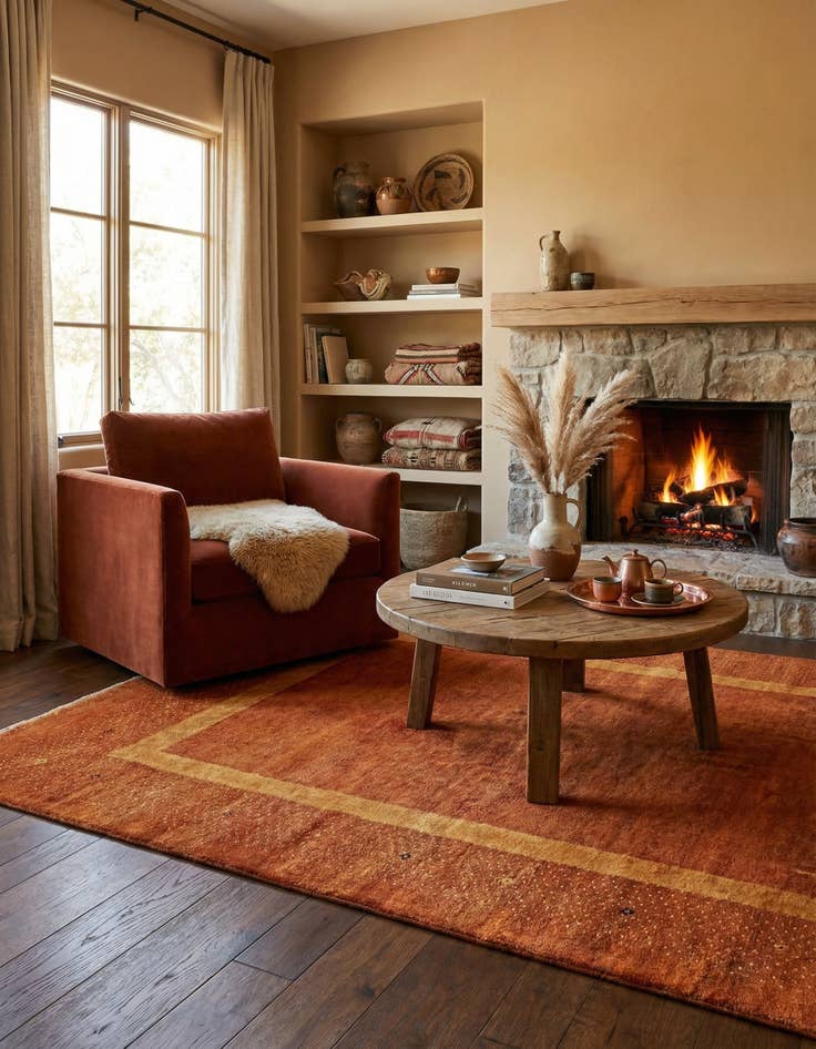 Detail image of 4' 8 x 6' 5  Hand Knotted Gabbeh Wool Rug