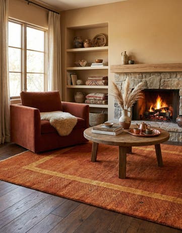 4' 8 x 6' 5 Hand Knotted Gabbeh Wool Rug