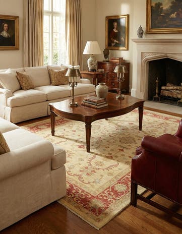 5' 9 x 7' 10 Hand Knotted Peshawar Ziegler Rug