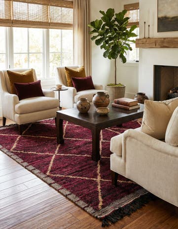 4' 1 x 6' 3 Hand Knotted Moroccan Wool Rug