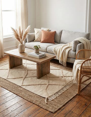 3' 6 x 5' Hand Knotted Moroccan Wool Rug