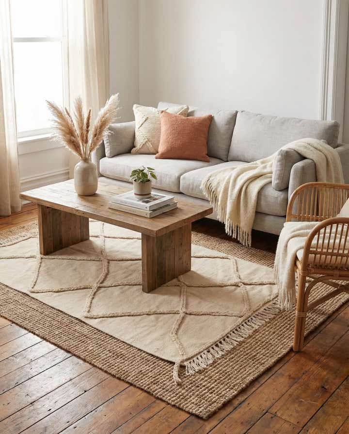 3' 6 x 5' Hand Knotted Moroccan Wool Rug