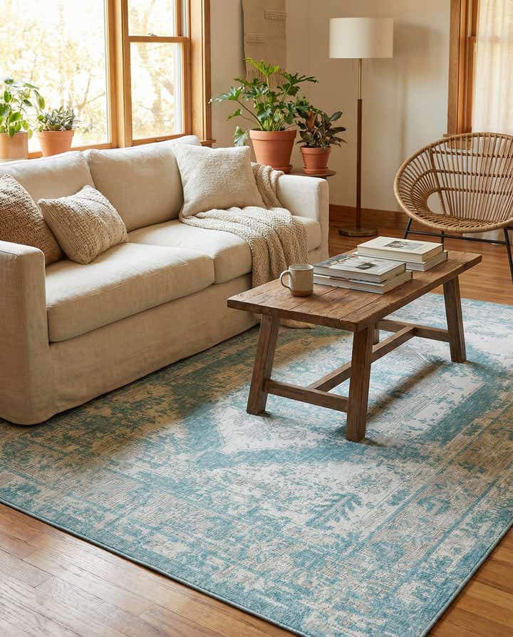 7' x 10' Easy-Clean Traditional Indoor / Outdoor Rug