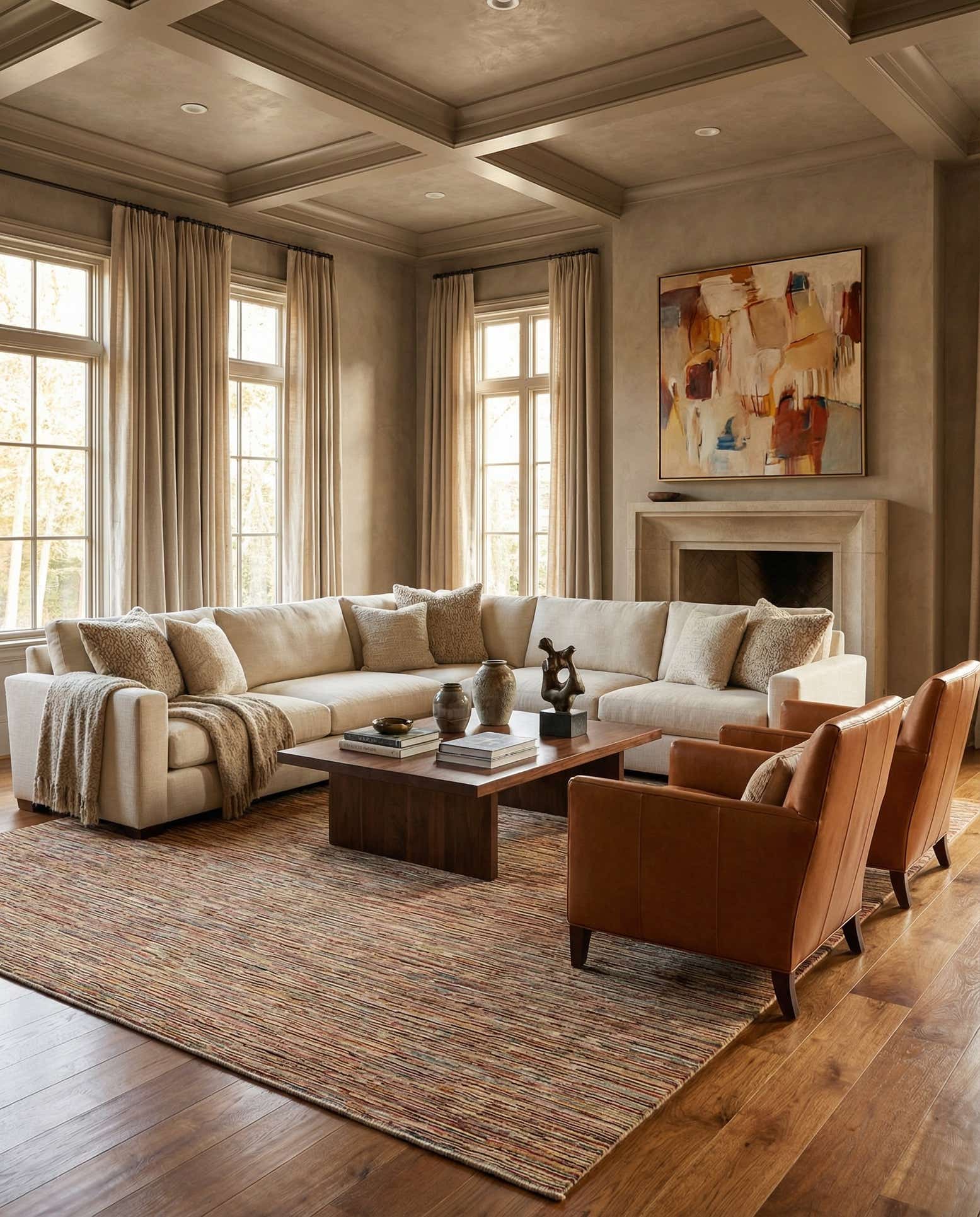 9' 11 x 12' 11 Hand Knotted Modern Ziegler Wool Rug