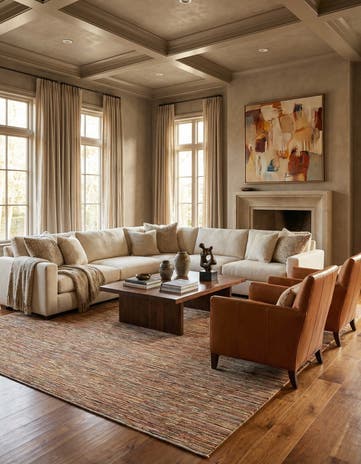 9' 11 x 12' 11 Hand Knotted Modern Ziegler Wool Rug