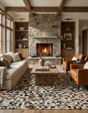 5' x 8' Cowhide - Patchwork Rug