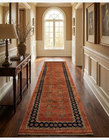 2' 9 x 9' 3 Luribaft Wool Runner Rug
