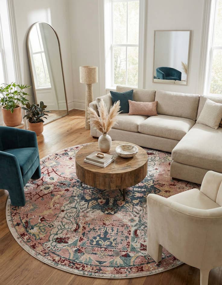 Detail image of 12' 4 x 12' 4 Charleston Round Rug