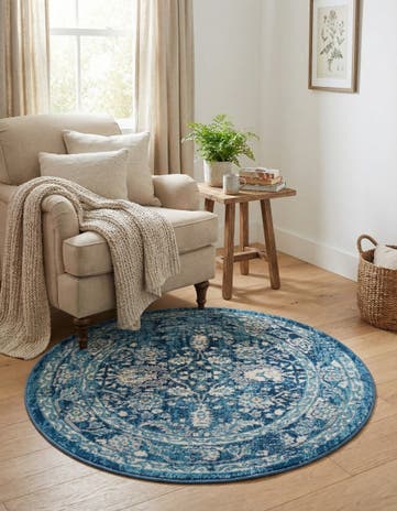 3' 3 x 3' 3 Dahlia Round Rug