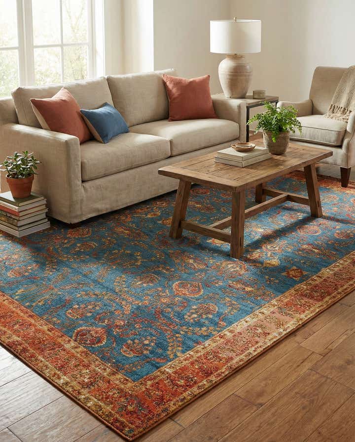 7' 10 x 10' Easy-Clean Traditional Indoor / Outdoor Rug