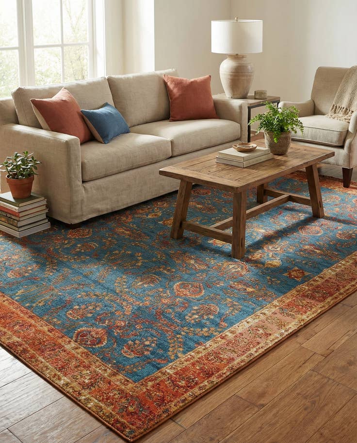 Detail image of 7' 10 x 10' Easy-Clean Traditional Indoor / Outdoor Rug