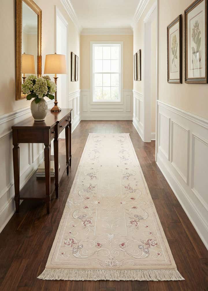 2' 8 x 9' 11 Hand Knotted Darya Wool Runner Rug