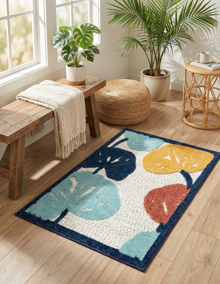Detail image of 2' x 3' Easy-Clean Belize Indoor / Outdoor Rug
