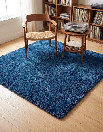 Dblue Zermatt Shag Square Rug