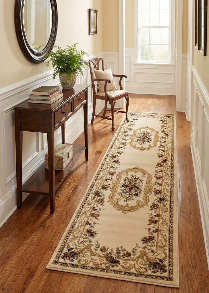 2' 7 x 10' Classic Aubusson Runner Rug