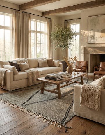 7' 7 x 13' 3 Hand Knotted Moroccan Wool Rug