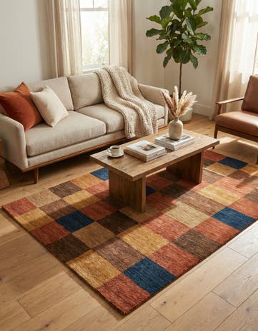 3' 11 x 5' 9 Hand Knotted Modern Ziegler Oriental Rug