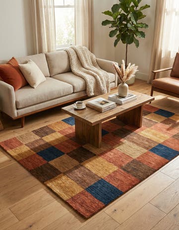 3' 11 x 5' 9 Hand Knotted Modern Ziegler Oriental Rug