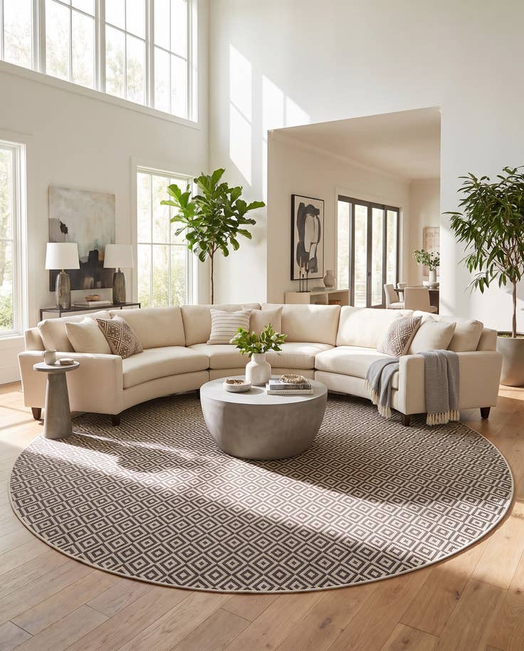 Detail image of 12' x 12' Easy-Clean Jill Zarin Costa Rica Indoor / Outdoor Round Rug