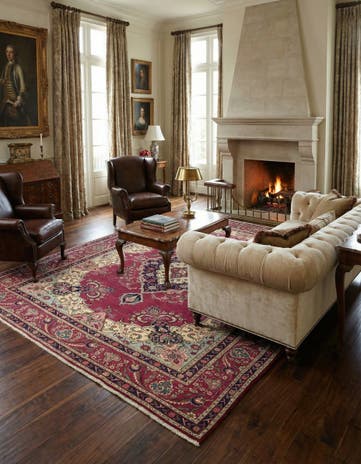 9' 9 x 12' 10 Hand Knotted Tabriz Persian Wool Rug