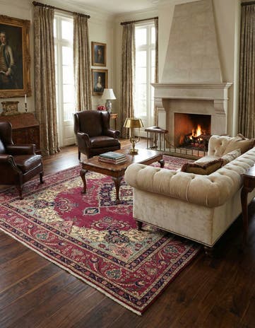 9' 9 x 12' 10 Hand Knotted Tabriz Persian Wool Rug