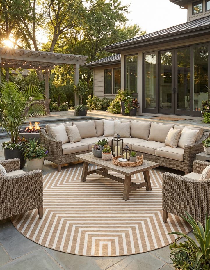13' x 13' Easy-Clean Modern Indoor / Outdoor...