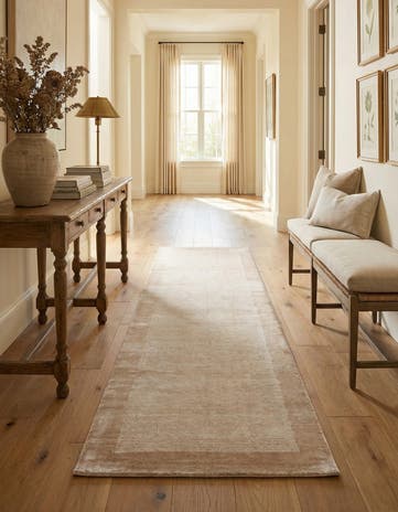 2' 11 x 9' 8 Hand Knotted Darya Wool Runner Rug