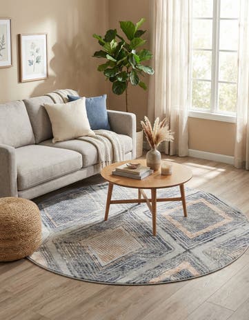 5' 3 x 5' 3 Caspian Round Rug