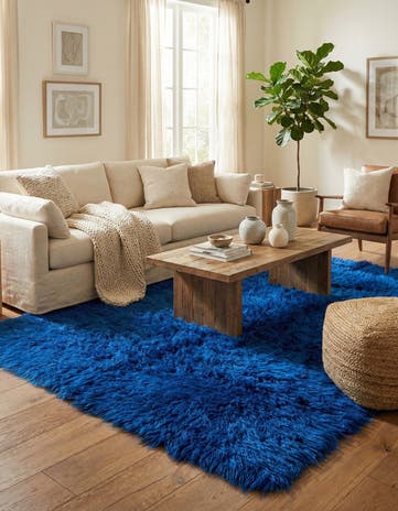 4' 9 x 7' Hand Knotted Moroccan Wool Rug