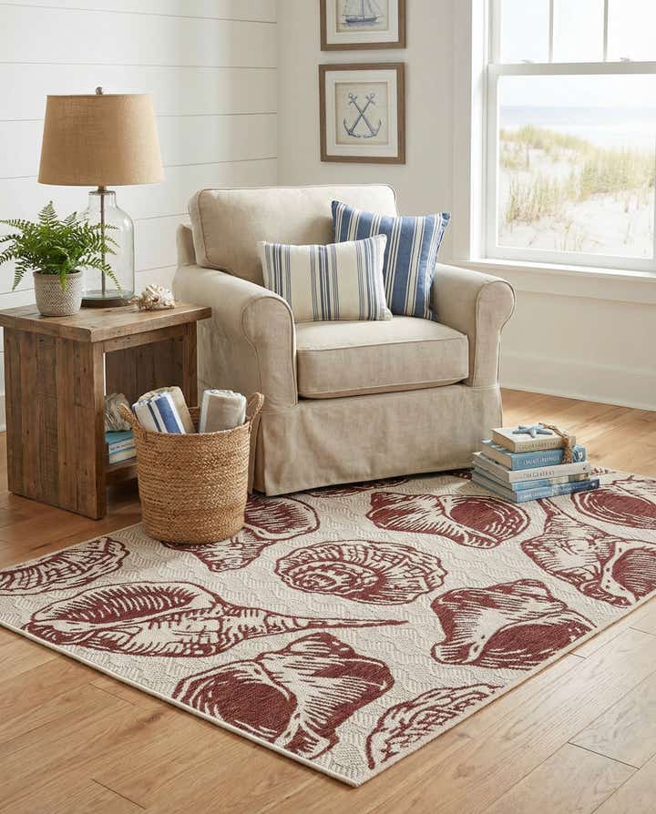 4' x 6' Easy-Clean Coastal Indoor / Outdoor Rug