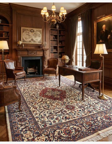 7' 9 x 11' 5 Mashad Wool Rug