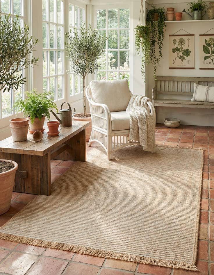 Detail image of 5' 3 x 8' Cottage Farm Rug